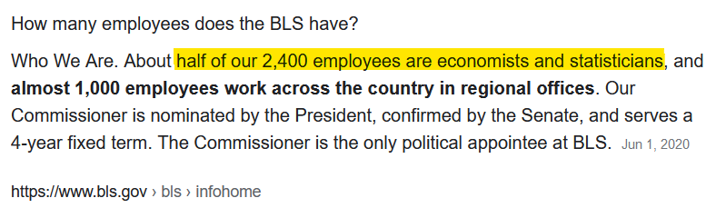 BLS has over 1000 economists