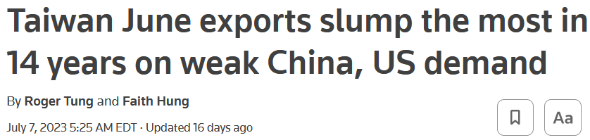 weak taiwan export data